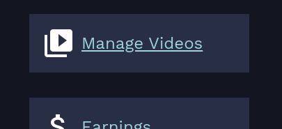 Manage Videos button