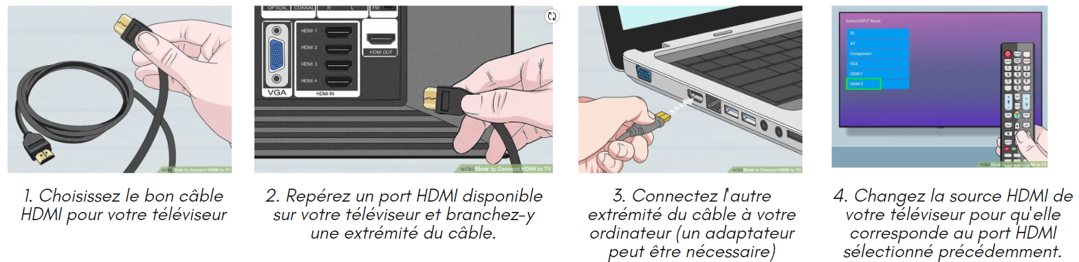 Regarder Xerb sur la télévision en utilisant votre ordinateur + câble HDMI